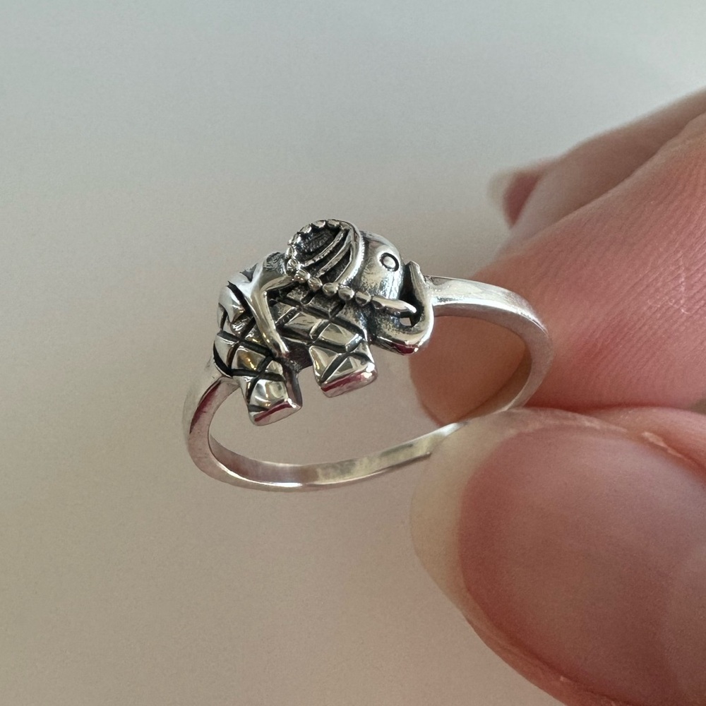 Elephant Sterling Silver Ring